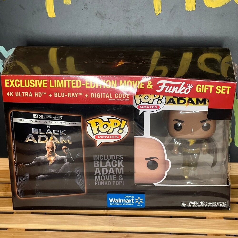 Black Adam Pop! Walmart Exclusive 4K Ultra HD/Blu-ray/Digital Funko New Box Set